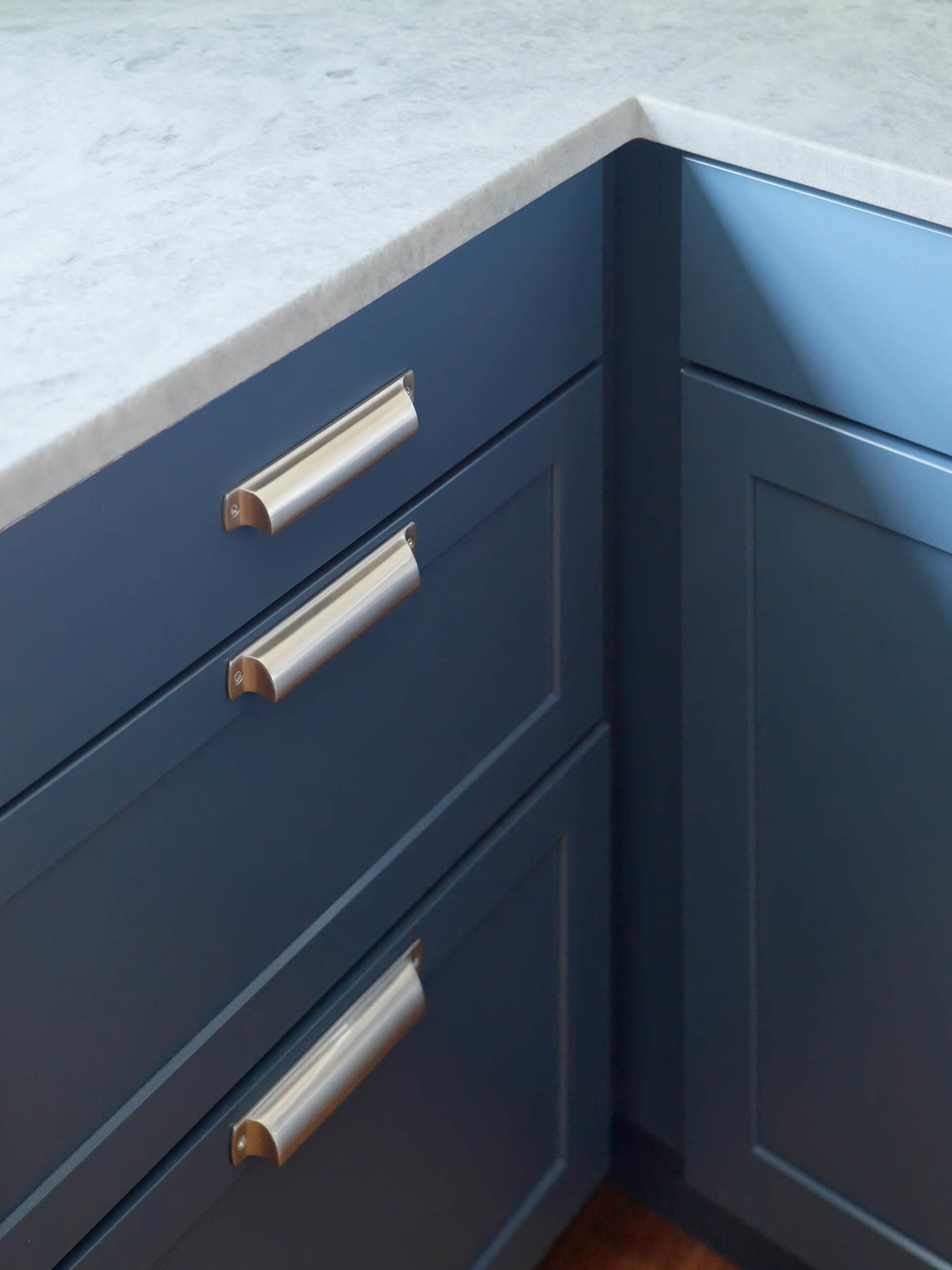 Blue Kitchen, blue cabinets, white quartzite, quartzite counters, large round cutting board, farmhouse kitchen, farmhouse interior, kitchen blog, home blog, kitchen organization, kitchen renovation, Kristina Crestin , Kristina Crestin Design, HGTV Farmhouse Fixer, HGTV Farmhouse , HGTV Jonathan Knight